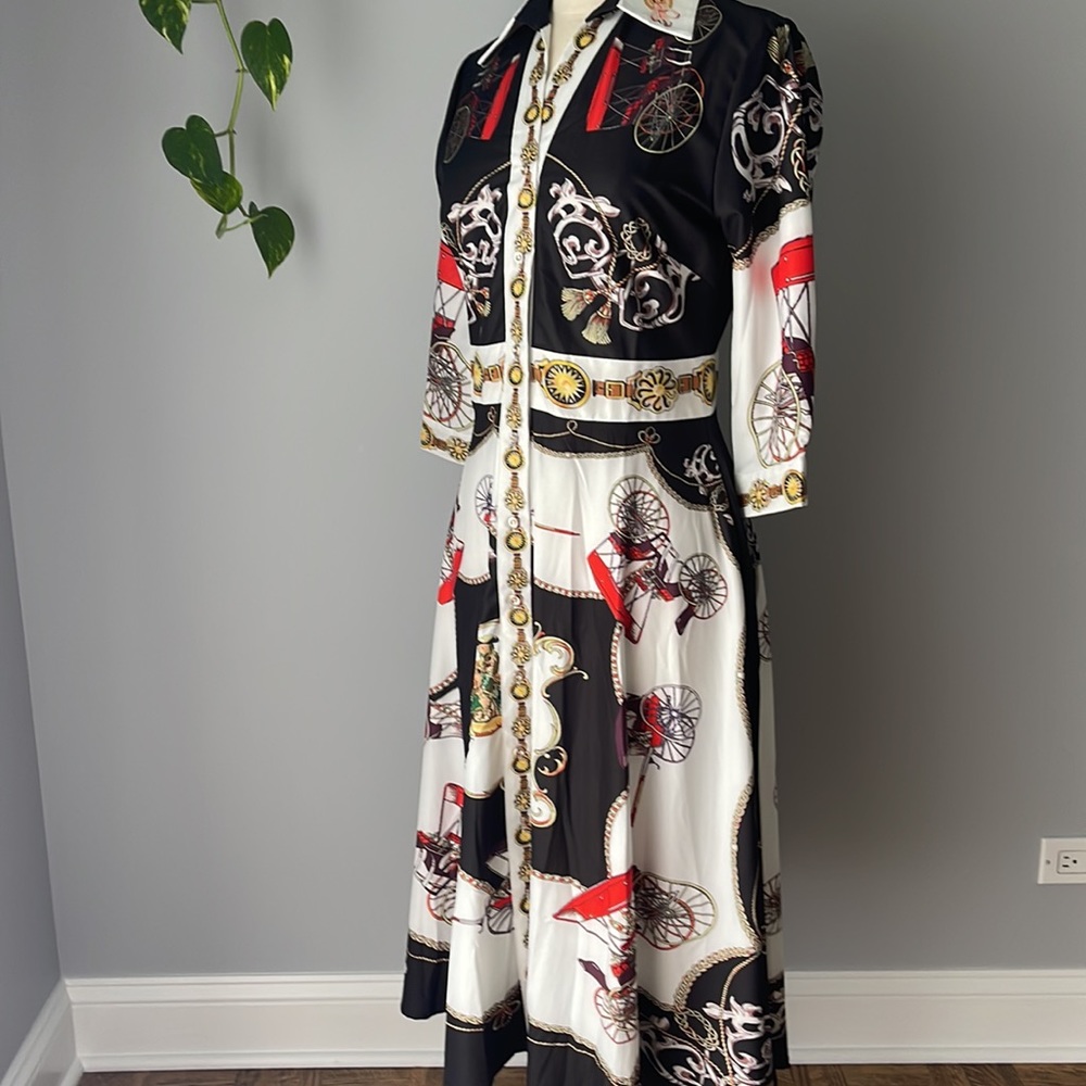 Dalia MacPhee button down shirt midi dress size L - Picture 7 of 12